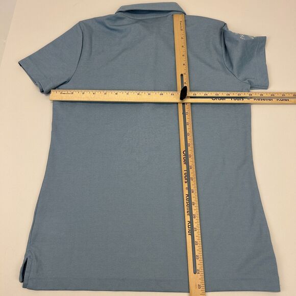 Travis Mathew Patron Tequila Golf Polo Shirt Womens Small Golfer Golfing Blue - Picture 11 of 11